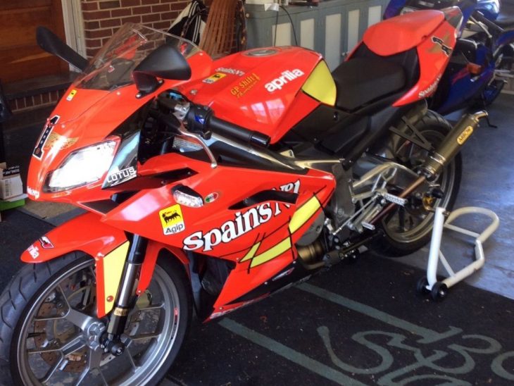 Tiny Titled Two Stroke 2009 Aprilia RS125 for Sale Rare