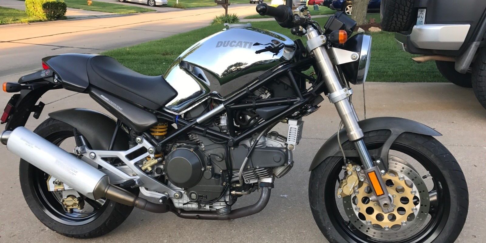 Low Mile Monster 1999 Ducati M900 Cromo for Sale Rare SportBikesForSale