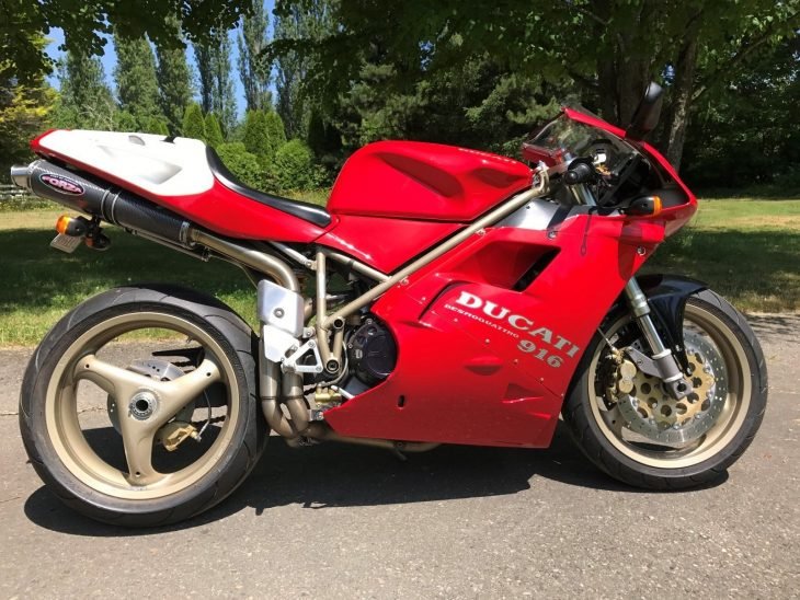 Ready-to-ride redhead:  1997 Ducati 916 Strada