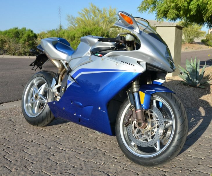 Blue & Silver Stunner: 2005 MV Agusta F4 with only 750 miles!