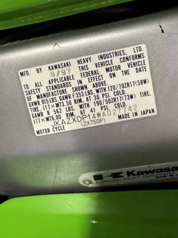 1998 Kawasaki Ninja ZX7R - Rare SportBikesForSale