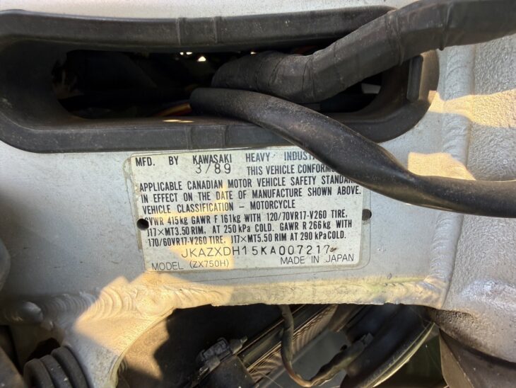 Roll the Dice: Shed-Found 1989 Kawasaki Ninja ZX-7 for Sale - Rare