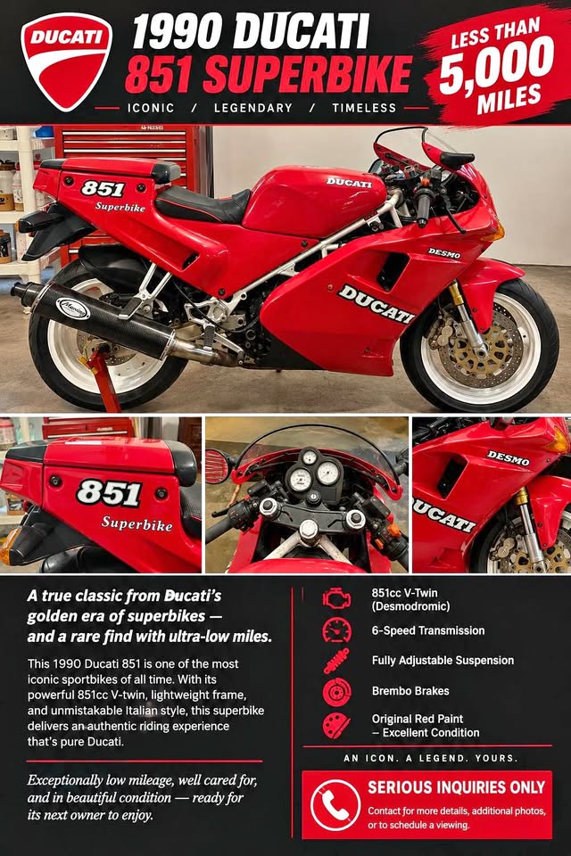 One Owner, One Slick Graphic: 1990 Ducati 851 Superbike One Owner, One Slick Graphic: 1990 Ducati 851 Superbike